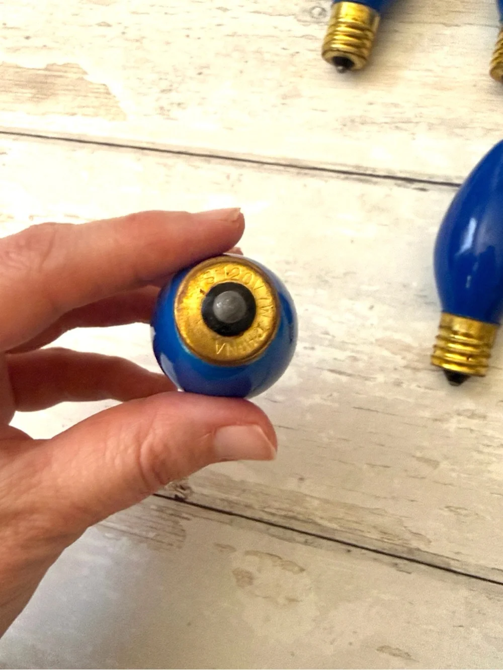 12ct Vintage Christmas Bulb Lightbulbs String Holiday Lights Blue 120volts